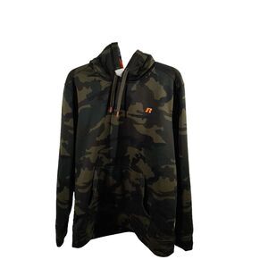 Russell Hoodie Sweatshirt Mens Large ‎ Camo Fleece Long sleeve Pullover NWOT